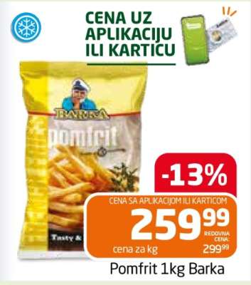 Pomfrit 1kg Barka