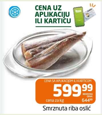 Smrznuta riba oslić