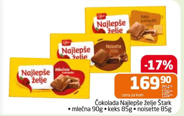 čokolada najlepše želje Štark