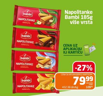 Napolitanke Bambi 185g