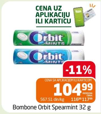 Bombone Orbit Spearmint 32 g