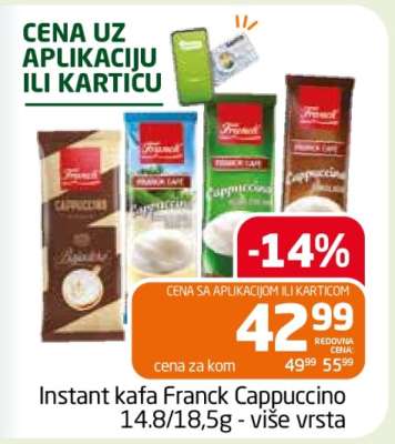 Instant kafa Franck Cappuccino 14.8/18,5g - više vrsta