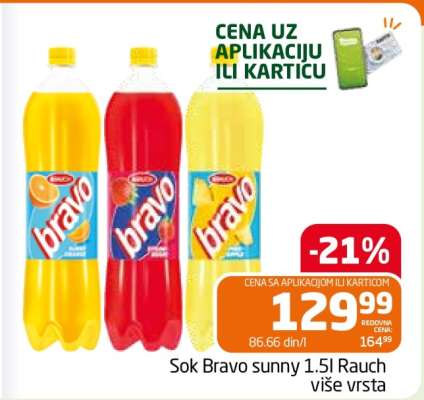 Sok Bravo sunny 1.5l Rauch više vrsta