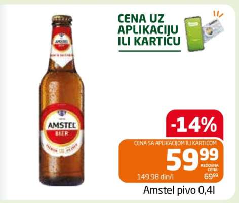 Amstel pivo 0.4l
