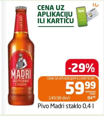 Pivo Madri staklo 0,4 l