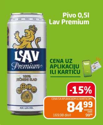 Pivo 0,5l Lav Premium