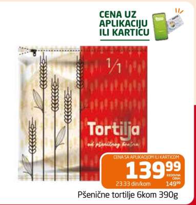 Pšenične tortilje 6kom 390g