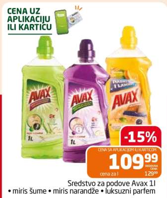 Sredstvo za podove Avax 1l