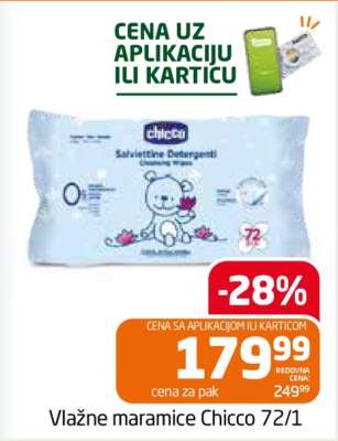 Vlažne maramice Chicco , 72/1