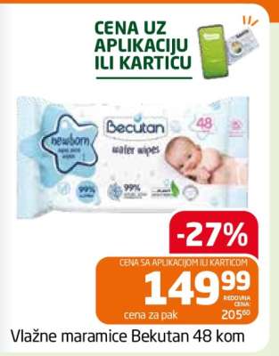 Vlažne maramice Bekutan 48 kom