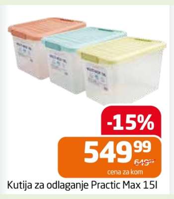 Kutija za odlaganje Practic Max 15l