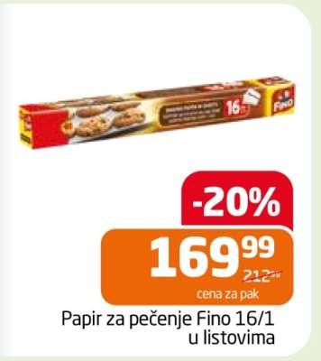 Papir za pečenje Fino 16/1