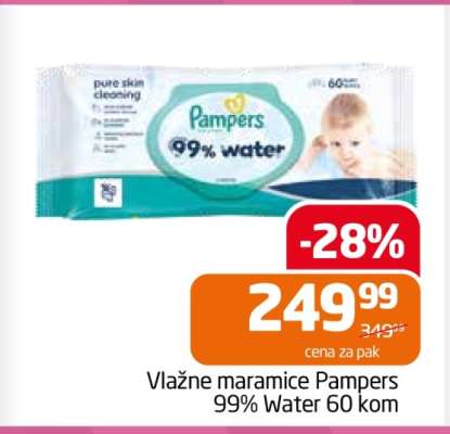 Vlažne maramice Pampers 99% Water 60 kom