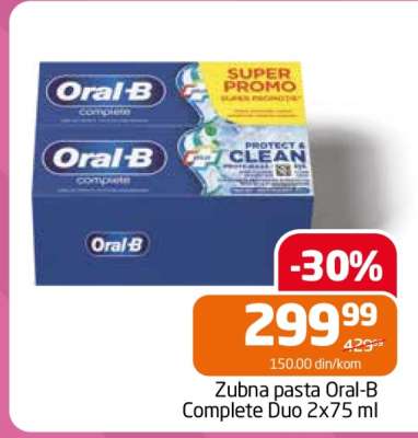Zubna pasta Oral-B Complete Duo 2x75 ml