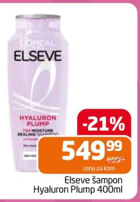 Elseve Šampon Hyaluron Plump 400ml