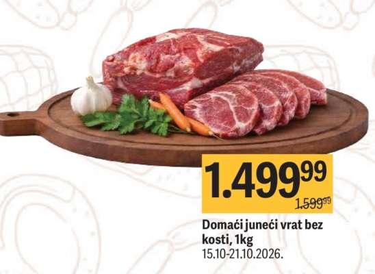 Domácí junečí vrat bez kosti, 1kg