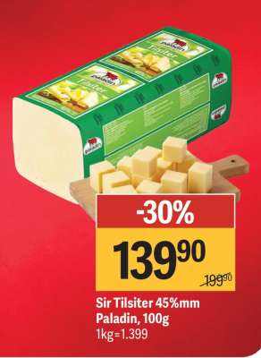 Sir Tilsiter 45 % mm Paladin , 100g