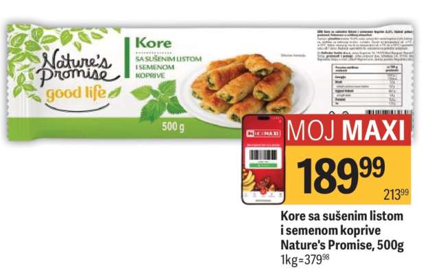 Kore sa sušenim listom i semenom koprive Nature's Promise, 500g
