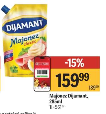 Majonez Dijamant 285ml