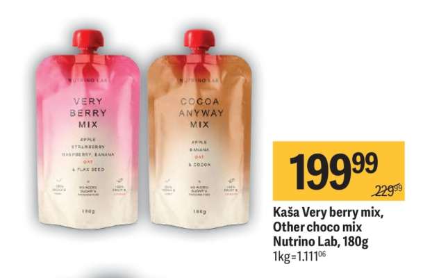 Kaša Very berry mix, Other choco mix Nutrino Lab, 180g