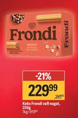Keks Frondi vafi nugat, 250g