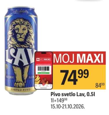 Pivo svetlo Lav 0.5l