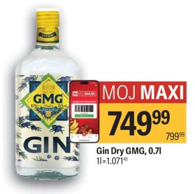 Gin Dry GMG, 0,7l