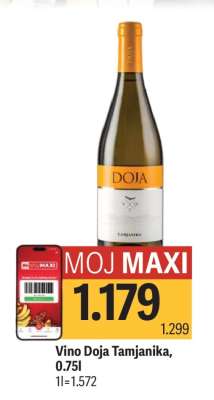 Vino Doja Tamjanika , 0.75l