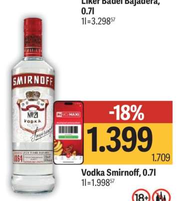 Vodka Smirnoff, 0.7l