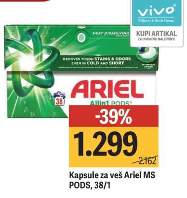 Kapsule za veš Ariel MS PODS, 38/1