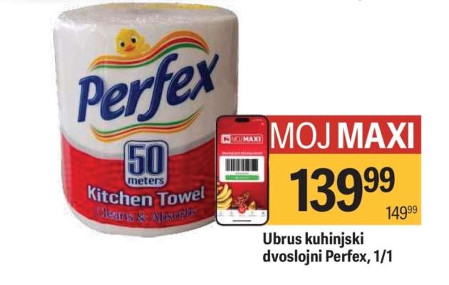 Ubrus kuhinjski dvoslojni Perfex, 1/1