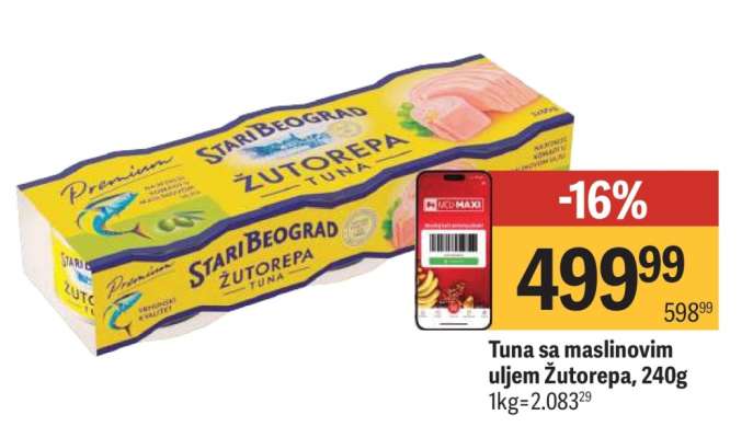 Tuna sa maslinovim uljem Žutorepa, 240g