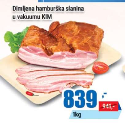 Dimljena hamburška slanina u vakuumu KIM