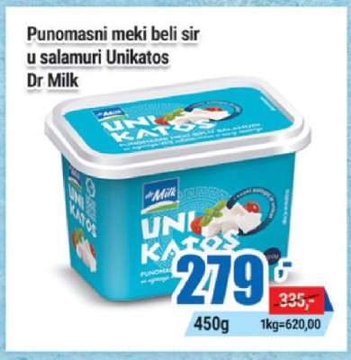 Punomasni meki beli sir u salamuri Unikatos Dr Milk