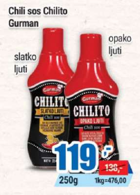 Chili sos Chilito Gurman