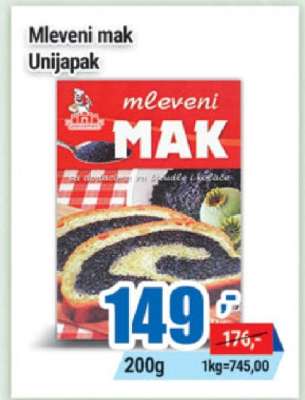 Mleveni mak Unijapak