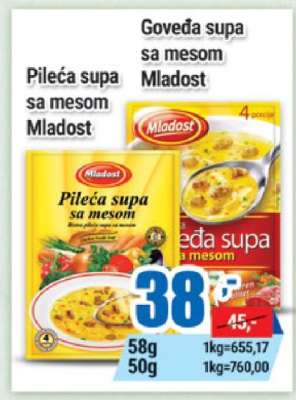 Pileća supa sa mesom Mladost