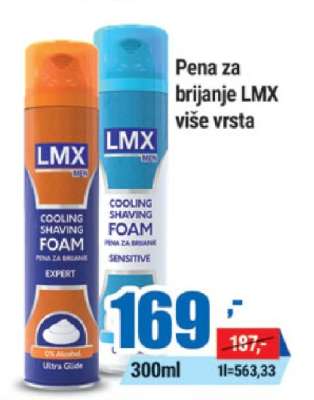 Pena za brijanje LMX više vrsta