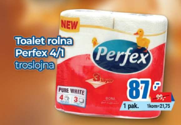Toalet rolna Perfex 4/1 troslojna