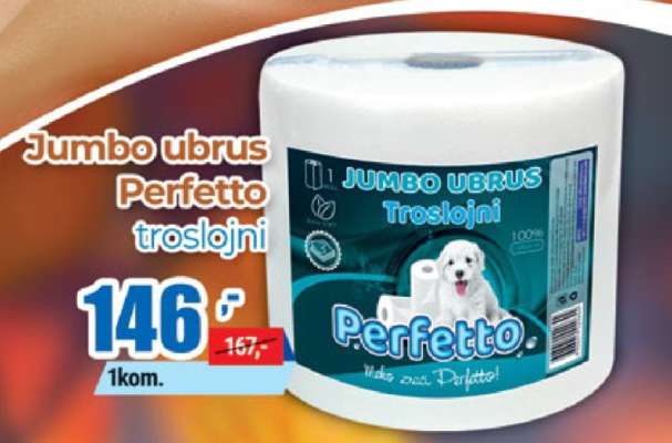 Jumbo ubrus Perfetto troslojni