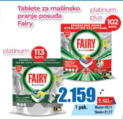 Tablete za mašinsko pranje posuđa Fairy