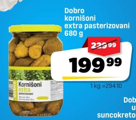 Dobro kornišoni extra pasterizovani 680 g