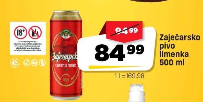 Zaječarsko pivo limenka 500 ml