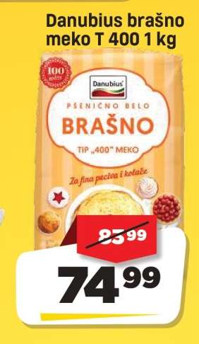 Danubius brašno meko T-400 1 kg