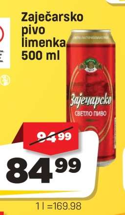 Zaječarsko pivo limenka 500 ml
