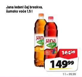 Jana ledeni čaj breskva, šumsko voće 1,5 l