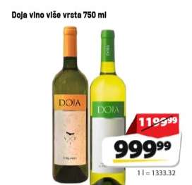 Doja vino više vrsta 750 ml