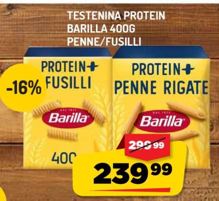 Testenina Protein Barilla 400g Penne/Fusilli