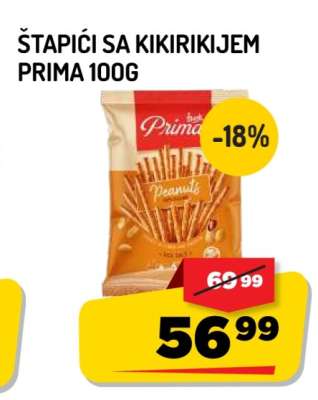 Štapići sa kikirikijem Prima 100g