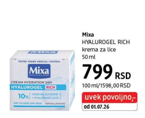 Mixa HYALUROGEL RICH